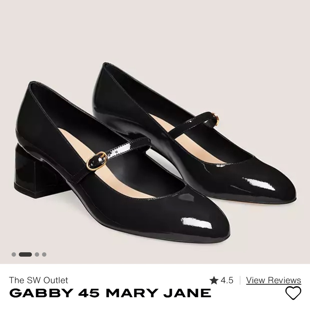 Gabby 45 black patent pump size 5.5
